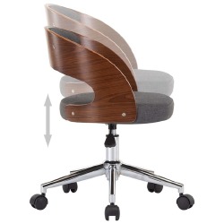 Valgomojo kėdės, pilkos, 4vnt., lenkta mediena ir audinys - Kėdės