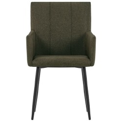 Valgomojo kėdės su porankiais, 4vnt, rudos spalvos - Kėdės