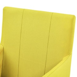 Valgomojo kėdės su porankiais (6vnt, geltonos) - Kėdės