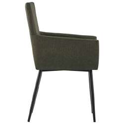 Valgomojo kėdės su porankiais, 6vnt, rudos spalvos - Kėdės