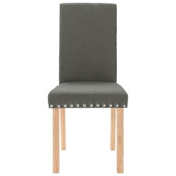 Valgomojo kėdės, tamsiai pilkos spalvos, 6vnt., audinys - Kėdės