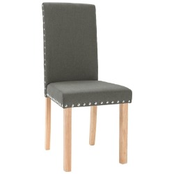 Valgomojo kėdės, tamsiai pilkos spalvos, 6vnt., audinys - Kėdės