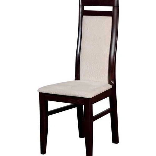 Modernus valgomasis su natūralios medienos kojomis ir gobeleno sėdynėmis