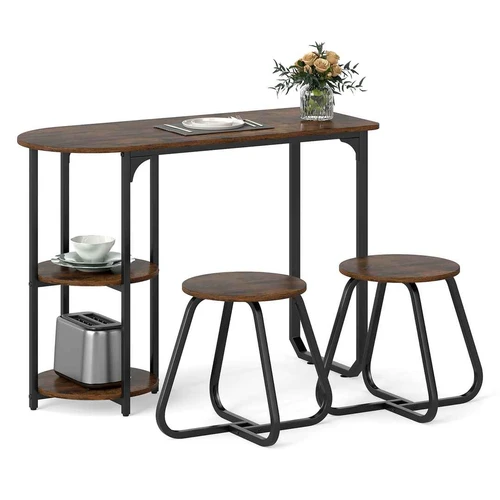 Valgomojo komplektas, 3 dalių, 2 taburetės, 110 × 45 × 78 cm - Valgomojo komplektai
