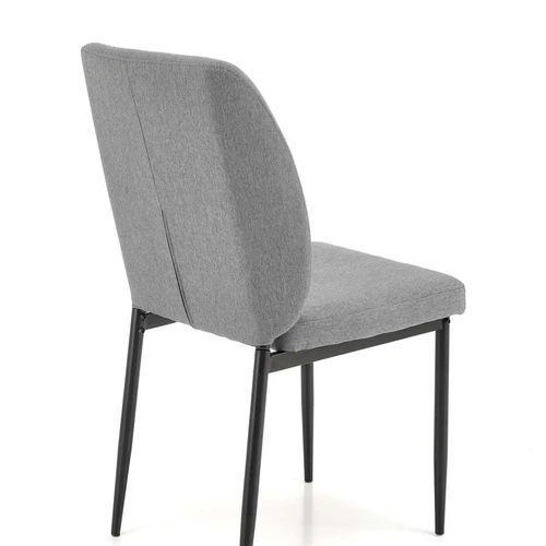 JASPER stiklinis stalas su 4 kėdėmis, juoda/pilka spalva