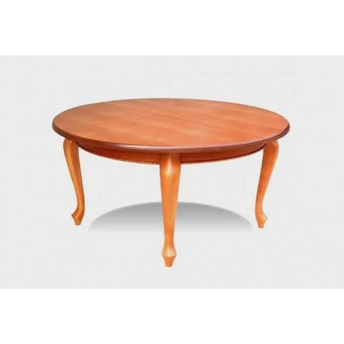 Natūralios medienos stalas S19 su riešuto spalvos apdaila