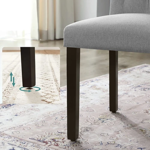 Prašmatnios medvilnės lino kėdės su medžio masyvo kojomis