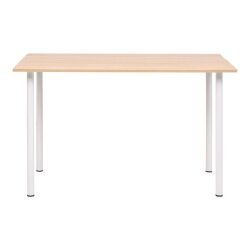 Valgomojo stalas, 120x60x73cm, ąžuolo ir balta spalva - Stalai