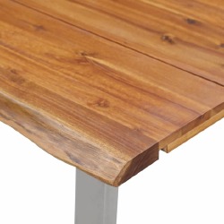 Valgomojo stalas, 140x80x75cm, medis, plienas - Stalai
