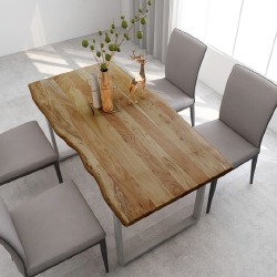 Valgomojo stalas, 160x80x76cm, akacijos medienos masyvas