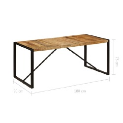 Valgomojo stalas (180x90cm, mango medienos masyvas) - Stalai