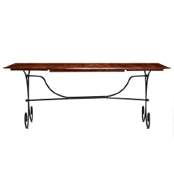 Valgomojo stalas, 200x100x76cm, mediena su dalbergijos apdaila - Stalai