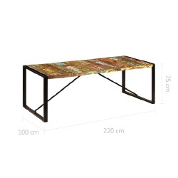 Valgomojo stalas, 220x100x75cm, perdirbtos medienos masyvas - Stalai