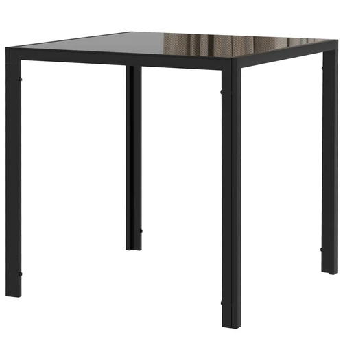 Valgomojo stalas, 4 vietų, Juodas, 75 × 75 × 75 cm