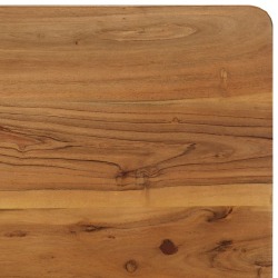 Valgomojo stalas, akacijos med. masyvas ir plienas, 75x75x76cm - Stalai