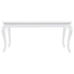Valgomojo stalas, baltas, 179x89x81 cm, labai blizgus - Stalai