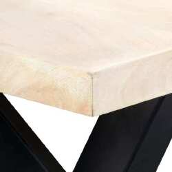 Valgomojo stalas, baltas, 180x90x75cm, mango masyvas - Stalai
