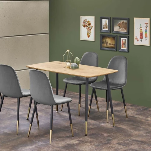 Erdvi 120x70x76 cm spinta auksinio ąžuolo ir juodos spalvos deriniu