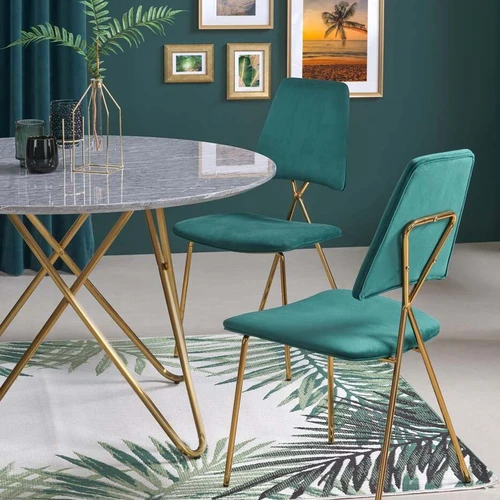 Stilingu stalai su marmuro viršumi ir auksinėmis kojomis