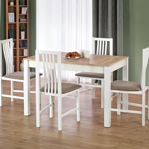 Ergonominis stalas 120 cm su balta spalva ir ABS detalėmis