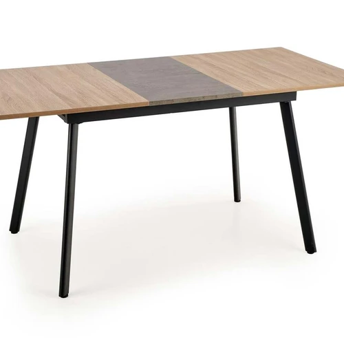 Ergonominis stalas 120-160 cm, sonoma ąžuolo ir pilkos spalvos