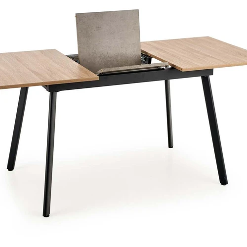 Modernus stalas su juodomis kojomis, laminuotas MDF