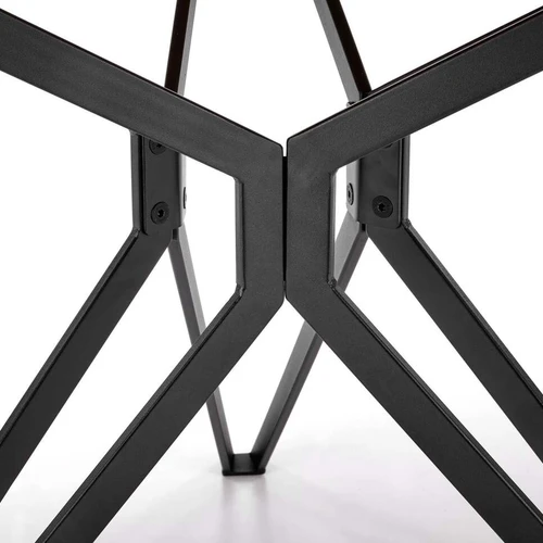 Elegantiškas stalas auksinio ąžuolo ir juodos spalvos deriniu