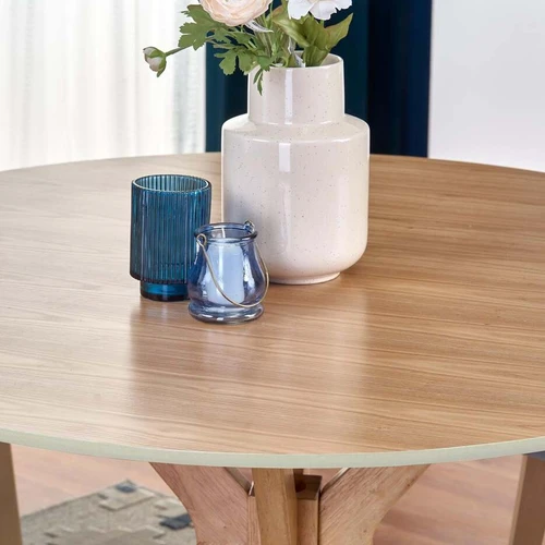 MDF ir natūralios faneros stalas 120x77 cm