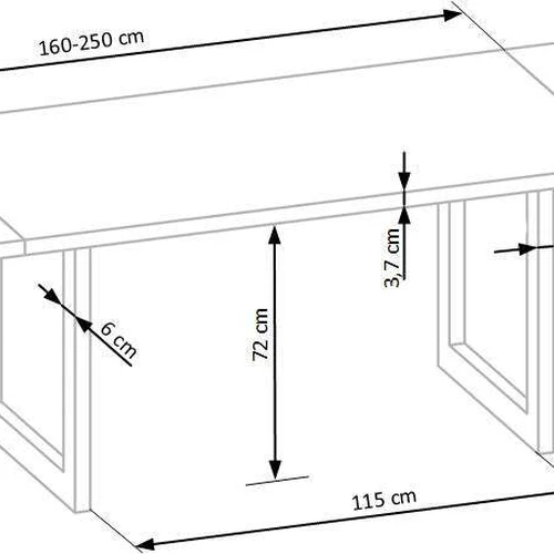 Modernus stalas iš ąžuolo masyvo ir plieno