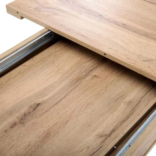 Modernus prailginamasis stalas su laminuota medžio drožlių plokšte