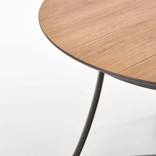 Prailginimo stalas laminuotu MDF, auksinis ąžuolas ir juoda