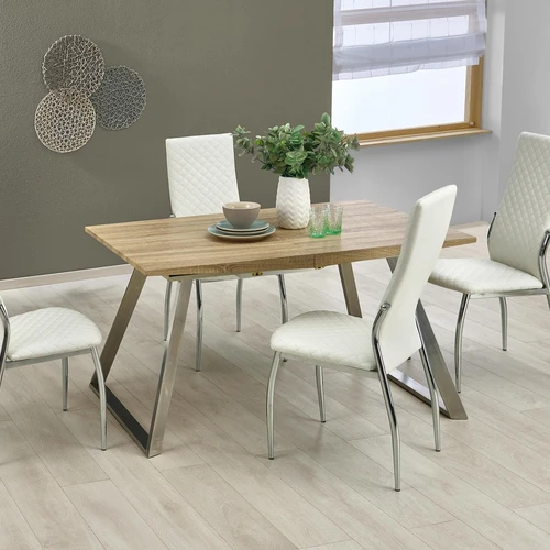 Modernus prailginamas stalas, MDF ir plienas