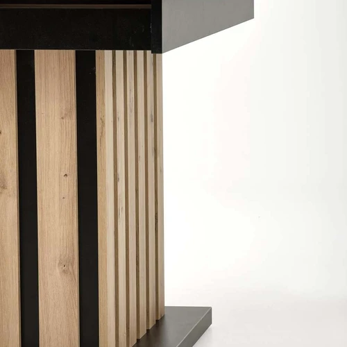 Stalas su pailginimo funkcija ir amatinio ąžuolo viršumi