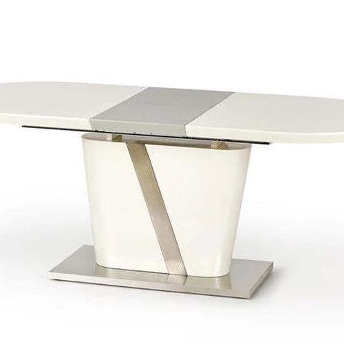 Modernus prailginamas stalas su laminuotu MDF ir plieno pagrindu