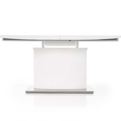 Baltas prailginamas stalas, lakuotas MDF ir plienas