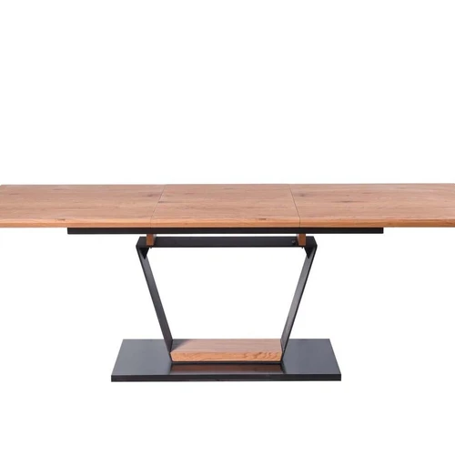 Modernus prailginamasis stalas, laminuotas MDF, auksinis ąžuolas