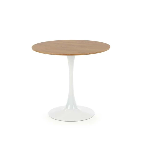 Aukštos kokybės stalas su auksinio ąžuolo ir baltos spalvos deriniu