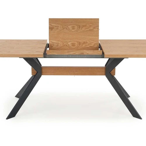 Prailginamasis MDF stalas su fanera, 90x76 cm, milteliniu būdu dažytas plienas