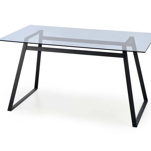 Modernus stalas 140x80 cm su milteliniu plienu