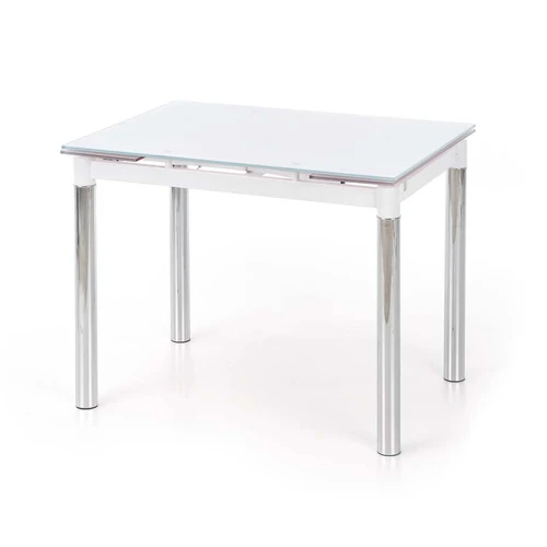 Prailginamasis stalas su stiklo viršumi, 70 cm aukščio, chromo plienas