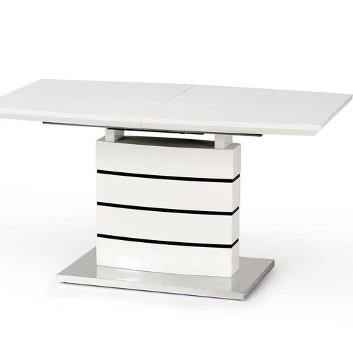 Modernus prailginamas stalas, lakuotas MDF, 140-180 cm