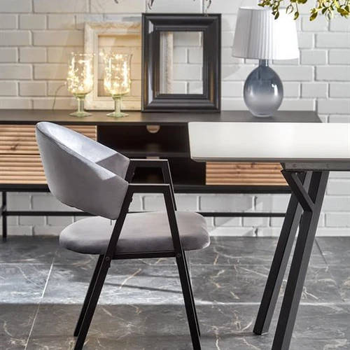 Ergonominis stalas 140-180 cm, lakuotas MDF ir plienas