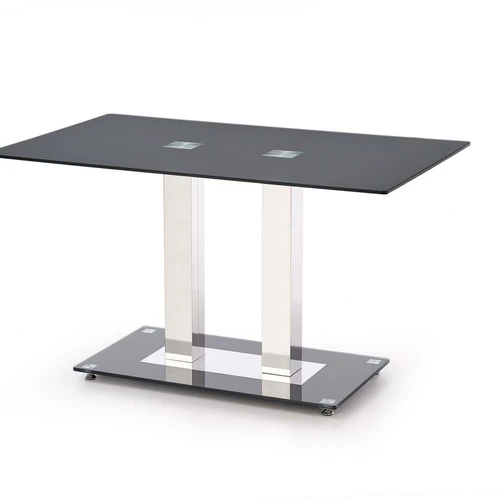 Modernus juodas stiklo stalas 130x80x74 cm