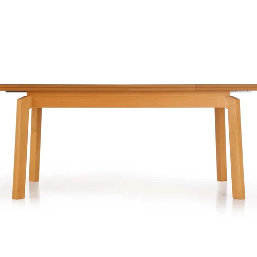 Ergonomiškas prailginamasis stalas su natūralia fanera ir buko masyvo kojomis