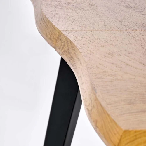 Juodų kojų prailginamasis stalas 150-210 cm