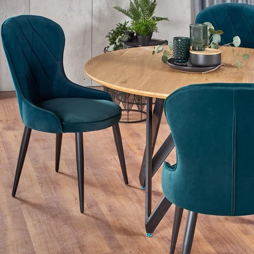 Elegantiškas stalas 120x75 cm su kontrastuojančiomis spalvomis