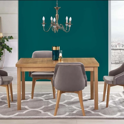 Modernus prailginamas stalas, 140-220 cm, balta, MDF medžiaga