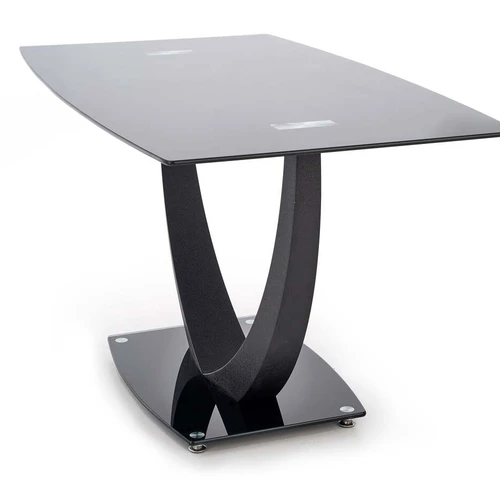 Moderni juoda stiklo spinta su plieno apvadais