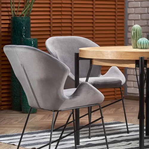 Stalas su prailginimo funkcija, natūralus ąžuolas ir miltelinis plienas