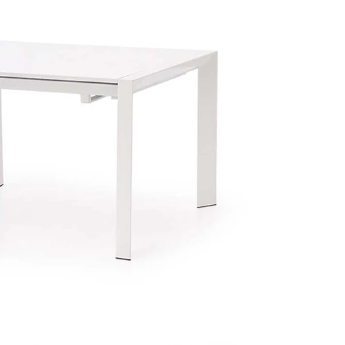 Stilingas prailginamas stalas, balta MDF, plieno karkasas
